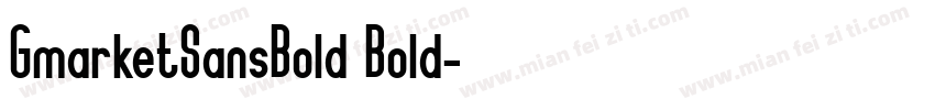 GmarketSansBold Bold字体转换